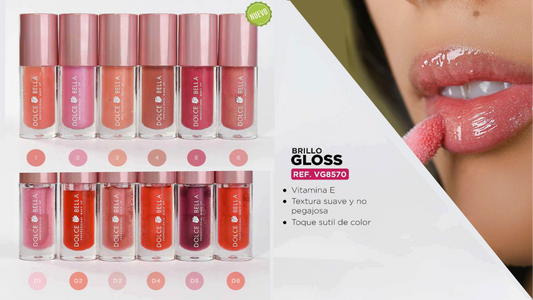 BRILLO PARA LABIOS CON APLICADOR DOLCE BELLA