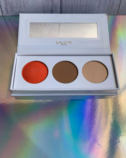 TRIO CONTOUR-HIGLISHTER Y BLUSH EN CREMA SALOME