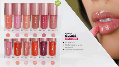 BRILLO PARA LABIOS CON APLICADOR DOLCE BELLA