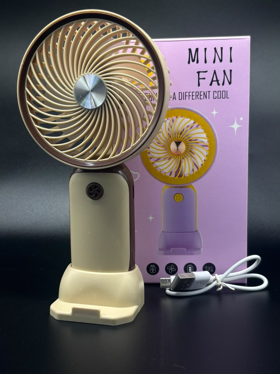 Mini Ventilador Portátil Recargable 2 en 1