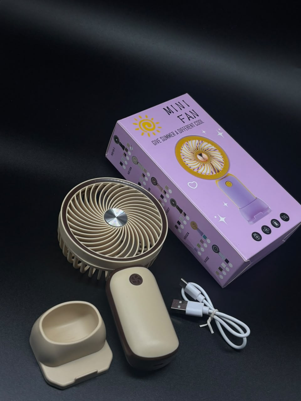 Mini Ventilador Portátil Recargable 2 en 1